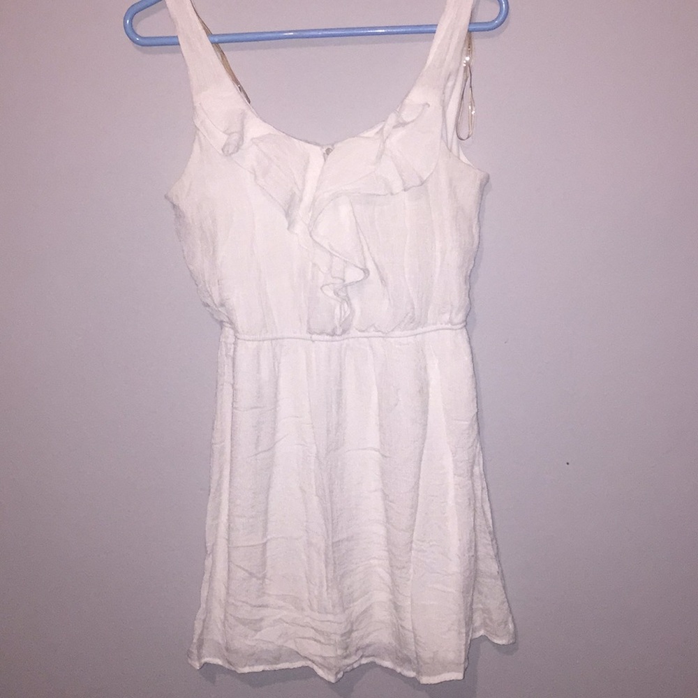 Beautiful white flowing mini beach dress